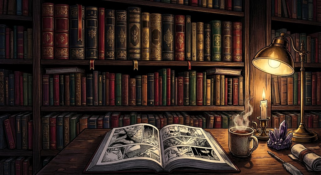 Horror manga collection display