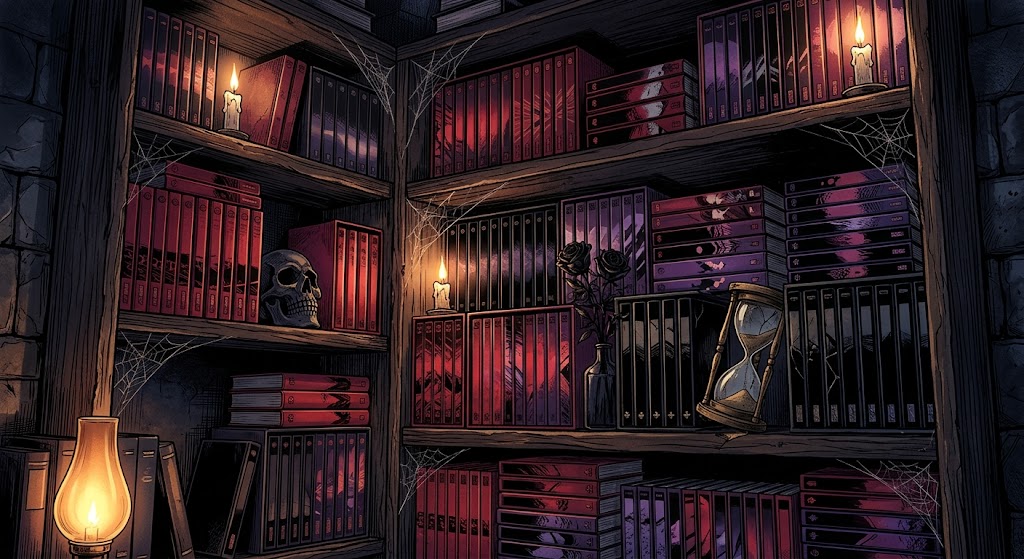 Horror manga collection display