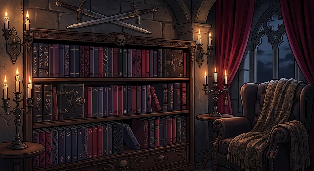 Horror manga collection display