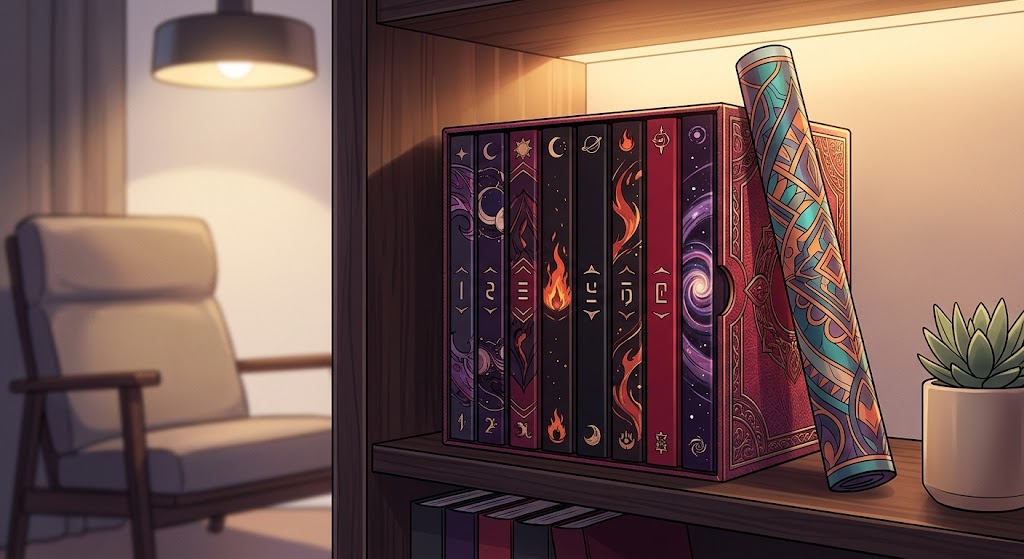 Horror manga collection display