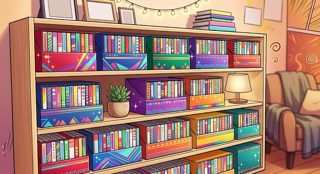 Horror manga collection display