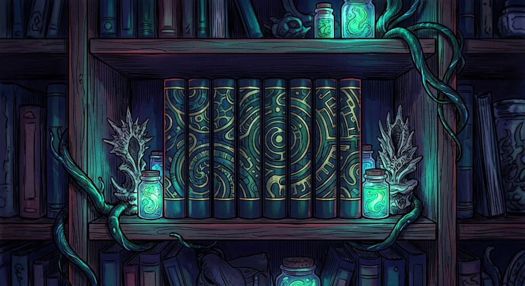 Horror manga collection display