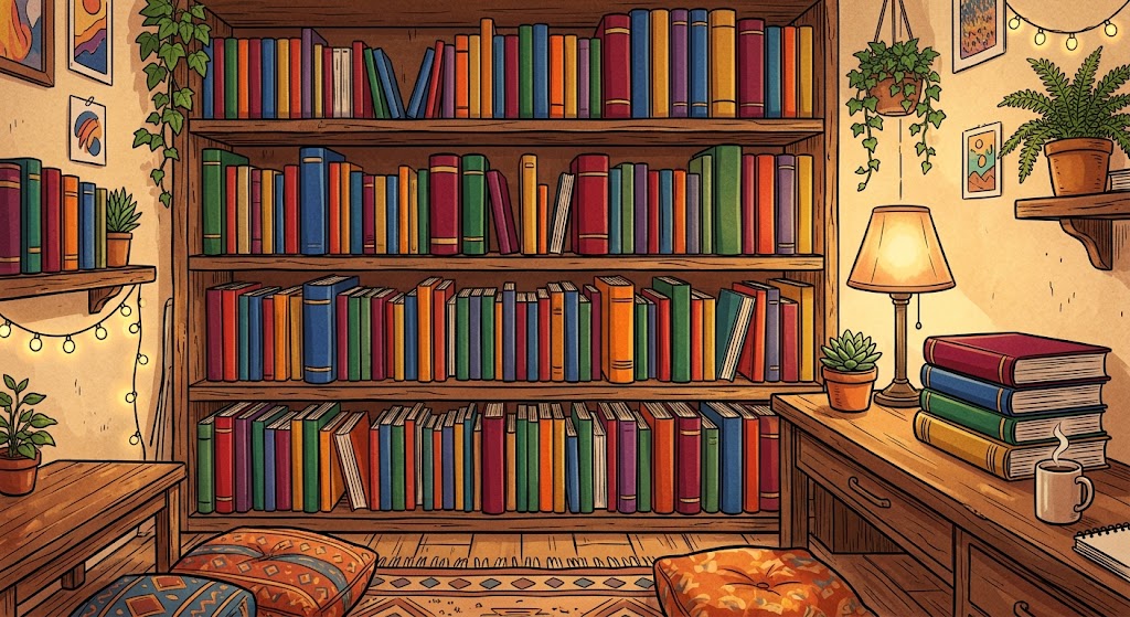 Horror manga collection display